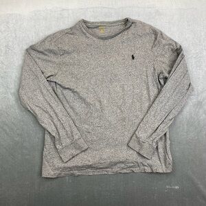 Polo Ralph Lauren Long Sleeve Shirt Grey Custom Fit Mens Large